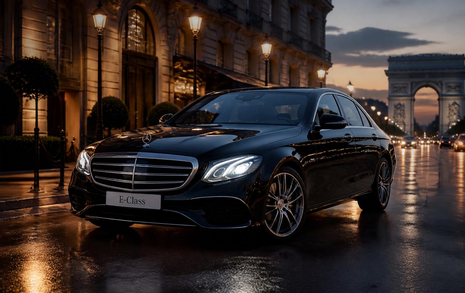 Black sedan from the Taxi Suresnes fleet